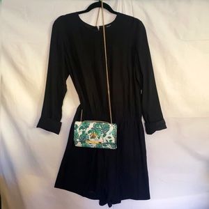 Club Monaco L/S Romper w/ Aldo Clutch